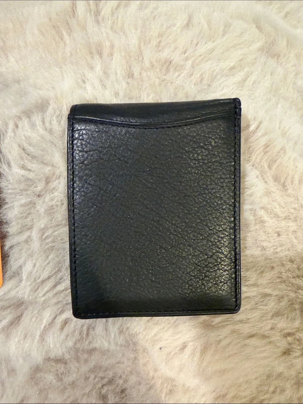 Castello Men's Black Leather Bi-Fold Wallet